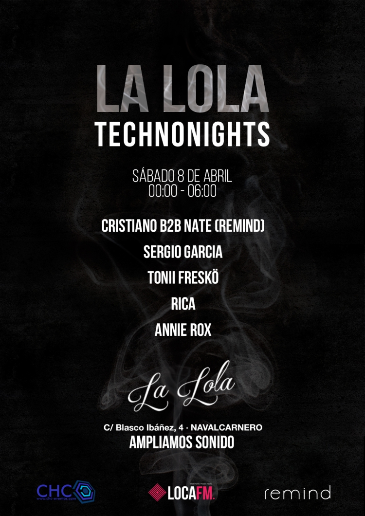 La Lola Techno Nights se estrena el 8 de abril