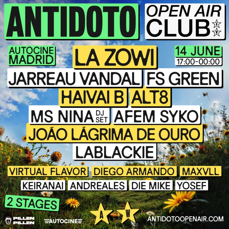 ANTIDOTO Club presenta el cartel completo de su primer Open Air en Madrid